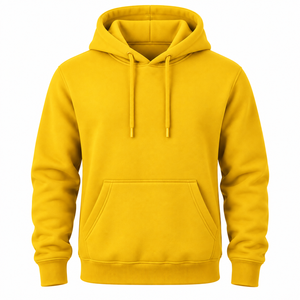 Sweat-shirt à capuche surdimensionné pour homme, couleur unie, décontracté, manches régulières, en coton French Terry, pour l'automne - Product Image 2