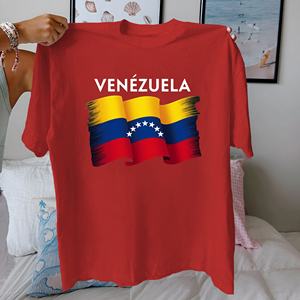 Drapeau VENEZUELA Tshirt femme pur coton coupe confort - Product Image 2