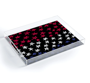 Contemporary Printed Acrylic Serving Storage Tray For <b>Coffee</b> Snacks Decorative Vanity Organizer & Multi Use For Homes & Hotels - Product Image 4