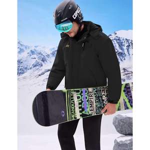 Abrigos de Invierno para Hombre 2025, Chaqueta de Esquí Impermeable con Capucha, Cortavientos Cálido para Invierno - Product Image 3