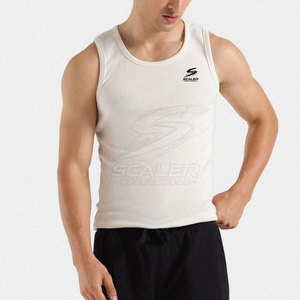 Durable Breathable Knitted Polyester/Cotton Casual Muscle Fit Men Tank <b>Top</b> SCALER SPORTSWEAR 240g Designed Gym Workout - Product Image 5