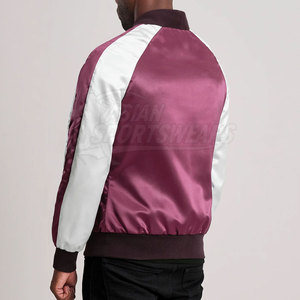 Veste bomber en satin pour homme au design esthétique unique avec poches latérales pour un style de vie urbain moderne - Product Image 5