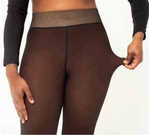 Leggings thermiques d'hiver pour femmes courbées, doublure intérieure douce, collants de fitness, grande taille, pantalons chauds pour entraînement sportif - Product Image 2