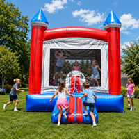 Château gonflable commercial pour enfants, idéal pour les fêtes en plein air, les événements dans la cour et les entreprises de location.