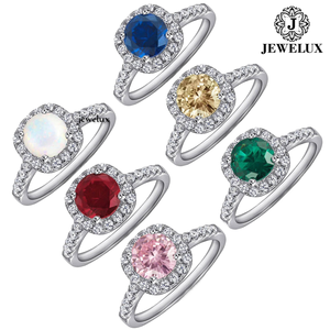 แหวนพลอยเงินแท้ 925 สำหรับผู้หญิงจาก Jewelux ดีไซน์วงกลมคลาสสิก เหมาะสำหรับเป็นเครื่องประดับหมั้นสำหรับเธอ จากซัพพลายเออร์ชาวอินเดีย - Product Image 3