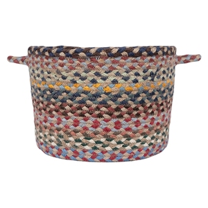 Printed 100% Natural Jute Cotton Storage Basket Multifunctional Breathable Eco-friendly Organizer <b>Bin</b> for Home Garden - Product Image 2