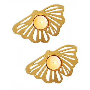 Support de bougie chauffe-plat en métal doré géométrique moderne, style nordique, en fil de fer, pour centre de table de mariage et décoration de maison de luxe - Product Image 3