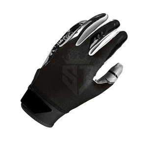 American Football Gloves Leather Full Finger <b>Hook</b> and Loop Closure High Quality for Practice with Soft Material and Easy Fit - Product Image 5