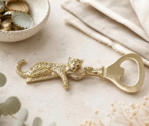 Abridor de Botellas con Forma de Leopardo, Abridor de Cerveza Metálico, Abridor de Botellas de Latón, Accesorio Decorativo para Bar en Casa - Product Image 3