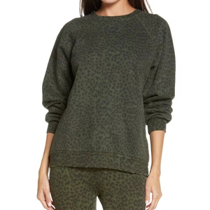 Sudadera Ajustada Personalizada para Mujer, Manga Larga, Estampado de Leopardo, Cuello Redondo, Jersey, Talla Grande, para Otoño e Invierno - Product Image 1