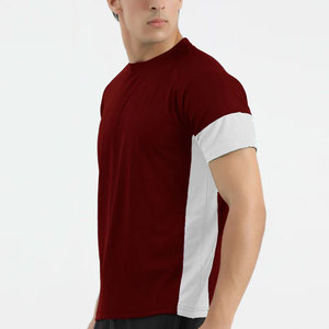 T-shirt personnalisé imprimé 100 % polyester 220 g/m² coupe ajustée pour la course à pied, t-shirt long avec empiècements, grammage lourd, personnalisable - Product Image 5