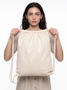 Mochila minimalista de lona con cordón y correa de cuerda para uso diario - Product Image 2
