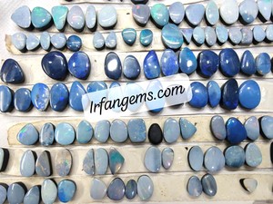 Magnifique paire de doublets d'opale Welo, gemmes d'opale arc-en-ciel brillantes et chatoyantes, formes variées, cabochons de doublet d'opale, cadeau pour elle - Product Image 2