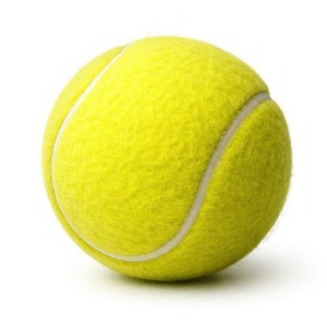 Pelota de Tenis con Superficie de Fieltro Amarillo y Costura Blanca Aislada sobre Fondo Blanco - Product Image 6