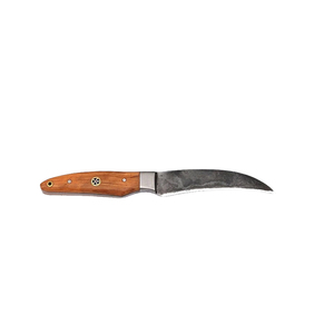 Cuchillo de Chef de Acero de Damasco Forjado a Mano de la Mejor Calidad, Mango de Madera, Acabado de Alto Brillo, Orientación Ajustable, Hoja de 6-7.9 Pulgadas - Product Image 1