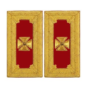 Epaulettes de Caballero Templario con Bordado de Hilo Metálico para Abrigo de Gala Masónico - Product Image 3