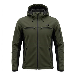 Chaqueta de invierno softshell para hombre, cómoda, de tela elástica, con cremallera completa, para trabajo, deportes y aventuras. - Product Image 1
