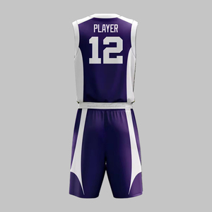 Tenues de basketball respirantes grande taille 100 % polyester sans manches fabriquées au Pakistan livraison rapide vêtements de sport ensembles bleus et blancs - Product Image 4