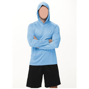 เสื้อคลุมมีฮู้ดป้องกันแสงแดด น้ำหนักเบา ระบายอากาศได้ดี ป้องกันรังสียูวี เหมาะสำหรับการเดินป่า วิ่ง ตกปลา ว่ายน้ำ - Product Image 2