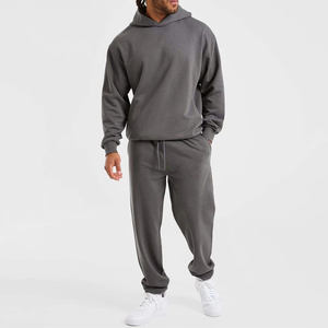 Ensemble de survêtement décontracté d'hiver pour hommes en gros, avec logo personnalisé, ensemble sweat à capuche et pantalon de jogging de haute qualité pour hommes, tenue de sport pour l'entraînement en salle de sport - Product Image 1