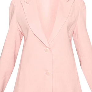 Blazer rose pour femme, longueur standard, en polyester, style professionnel pour le bureau, manches trois quarts, bouton unique, OEM - Product Image 6