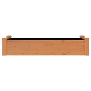 Jardinera Elevada Grande para Jardín en Madera de Abeto Sólido Marrón con Tela No Tejida para Arreglos de Exterior por Temporada - Product Image 4