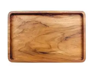 Plateau de service en bambou classique Forme rectangulaire Finition polie Motif solide - Product Image 6