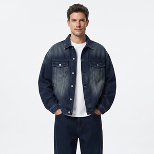 Chaqueta de mezclilla informal para hombre al por mayor, estilo de moda, chaqueta vaquera con botones y cuello vuelto para hombre - Product Image 1