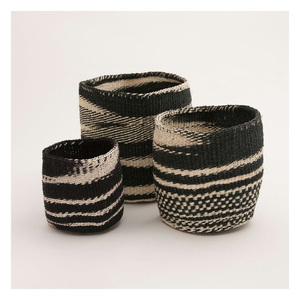 Natural Fiber Rattan Jute Yarn Eco-Friendly Rectangle <b>Storage</b> Basket Set Handmade Woven Organizer for Blankets Toys Laundry Home - Product Image 1