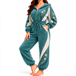 Combinaison en polaire pour femmes, coupe décontractée, vêtements décontractés pour le temps froid - Product Image 5