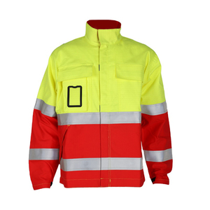 2026 Custom High Visibility Reflective Polyester Waterproof Anti-static Safety <b>Jackets</b> for Men Winter Coats Stand Collar - Product Image 5