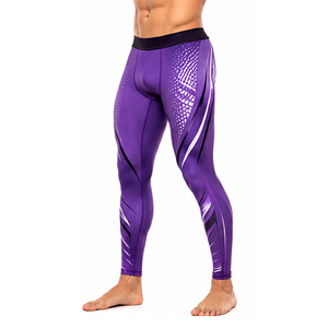 Leggings de compression sportifs pour hommes, pantalons d'entraînement personnalisés pour la gym, évacuation de l'humidité, course à pied, fitness, vente en gros, fournisseur OEM - Product Image 4