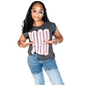 Charcoal BIG 1908 Energy Muscle Tee Women Light Pink Graphic <b>Sleeveless</b> Tank <b>Top</b> Casual Crew Neck Relaxed Fit Fashion Workout - Product Image 1