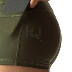 Pantalones Cortos Deportivos para Mujer, Cintura Alta, Secado Rápido, Ligeros, Ecológicos, Transpirables, Tela de Spandex/Poliéster para Fitness y Running - Product Image 6