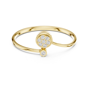 Anillo de Oro Sólido de 14k con Diamantes de Corte Brillante Redondo para Mujer, Anillo de Compromiso Clásico de Diseño Minimalista para Regalo - Product Image 1
