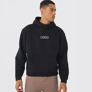 Custom Logo Blank Pullover Casual Gym Wear Hoodies Heavy Thick 480GSM 100% Cotton Thermal Kangaroo Pocket Hoodies Men - Product Image 1