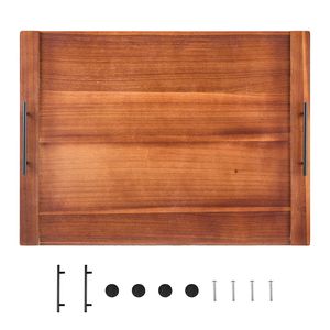 Coperchio per Fornello in Legno di Acacia con Manici, per Fornelli a Gas/Elettrici e Camper, Utilizzabile anche come Tagliere - Product Image 1