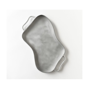 Bandeja de Servir Metálica con Diseño Moderno y Elegante, Forma Ovalada, para Comida, Bocadillos, Postres, Té, Café, Vajilla - Product Image 3