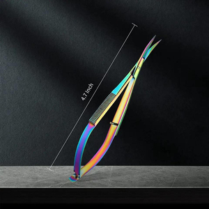 Industrial Strength Stainless Steel Spring Scissors Heavy Duty Self-Opening Sharp Curved Cuticle Precision Multi-Purpose Cutting - Product Image 5