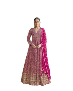 ชุดสัลวาร์ คามีซ อนารกาลี คุณภาพสูง ระดับไฮเอนด์ สำหรับผู้หญิง ดีไซน์หรูหรา ปักลายสวยงาม ผ้าจอร์เจตต์ สำหรับงานแต่งงานแบบดั้งเดิม ฤดูหนาวและฤดูร้อน - Product Image 1