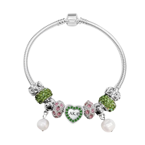   Pulsera de Perlas Elegante para Mujer, Color Rosa, Verde y Dorado, Joyería de Moda, Accesorio de Muñeca con Estilo, Premium - Product Image 1