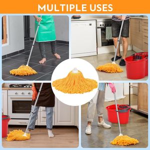 Ricambio per Mop in Microfibra con Manico da 54 Pollici, Compatibile con Sistema di Rotazione in Acciaio Inossidabile, Panno in Microfibra per Pulizia a Umido - Product Image 3