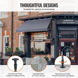 Tenda da Sole Retrattile Sunsetter Deck Adju 138 X 47 Pollici con Manovella Manuale per Patio e Giardino - Product Image 6