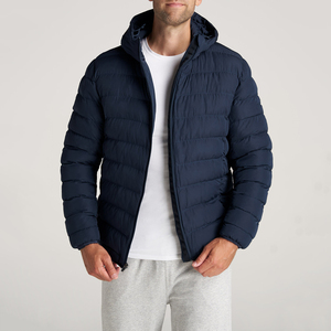Best Selling Unisex High Street Slim Hooded Puffer Jacket 100% Nylon <b>Winter</b> <b>Coat</b> Stand Collar Comfortable High Quality Fabric - Product Image 1