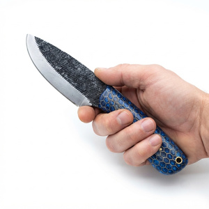 Arwin Enterprises AR-764 Handmade Damascus Steel Ambidextrous <b>Boning</b> <b>Knife</b> Honeycomb Resin <b>Handle</b> Leather Sheath Dishwasher Safe - Product Image 5