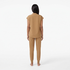 Ensemble de blouses médicales Hawk Eye pour femmes, haut à manches courtes et pantalon, uniformes d'hôpital, tricot polyester-coton, vêtements de travail médicaux - Product Image 2