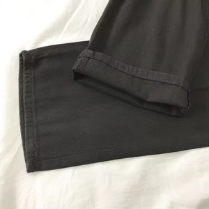 Jeans de Mujer con Paneles Blancos y Negros, Plisados, de Pierna Ancha, de Algodón, Corte Holgado, Estilo Casual, Multicolor - Product Image 3