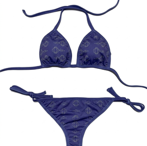 Wholesale Women Printed Bikini Set Custom Breathable Eco-friendly Quick Dry High Quality Fabric Underwire Front 2 Piece Set OEM - Product Image 3