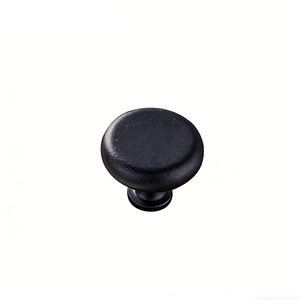 Awesome <b>black</b> matt Round cabinet brass knobs with Dresser knobs Customizable With Passage Privacy knobs with metal - Product Image 5