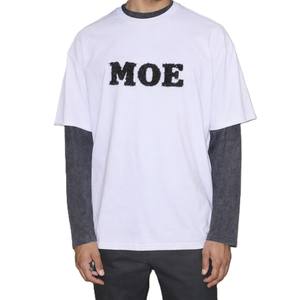 Camiseta de Hombre de Doble Manga con Bordado Chenille, 240GSM, Algodón, Corte Holgado, Etiqueta Privada Personalizada, Fabricante OEM - Product Image 1